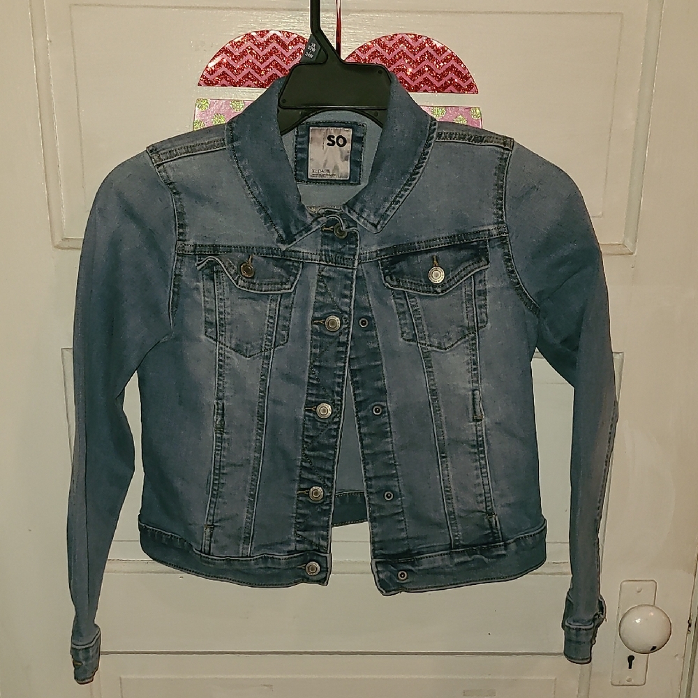 SO Girl's Light Blue Jean Jacket